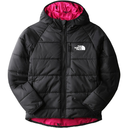 The North Face Girls Reversible Perrito Jacket - TNF Black-Fuschia Pink